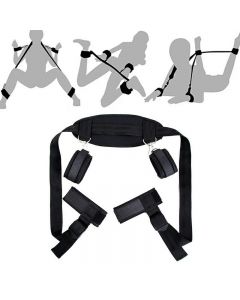 BDSM Bondage Set Under Bed Kit Handcuffs Ankle Restraint Straps Adult Toy for Couple