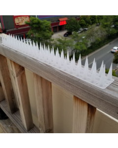12 pcs Palstic Anti Bird Spike Scarer Anti-Cat Dog Pest Deterrent Pigeon Repellent with 3.cm Long Spikes - Clear