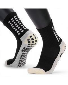 2 Pairs Men Anti Slip Football Socks Sport Socks Athletic Long Socks - Black