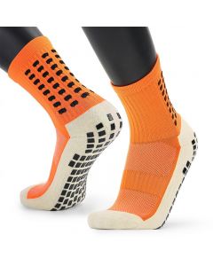 2 Pairs Men Anti Slip Football Socks Sport Socks Athletic Long Socks - Orange