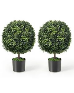 Artificial Ball Tree Set of 2 for Office and Porch