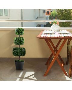 75cm Artificial Boxwood Topiary Ball Tree with Cement-filled Plastic Pot