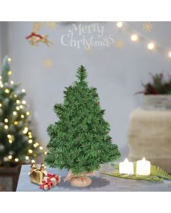 Artificial Table Top Christmas Tree with Burlap Base