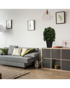 60cm Artificial Boxwood Topiary Ball Tree with Built-in Cement Pot