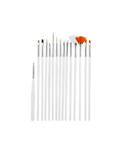 15 pcs Artist Painting Brushes Set Acrylic Oil Watercolour Painting Craft Art - White