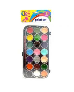 Assorted Colours Paint Set 21 Colours Paint Set with Brush
