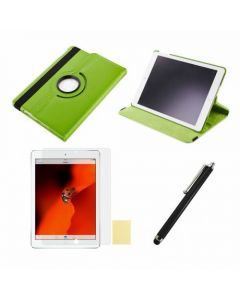 360 Rotation Case + Screen Film + Touch Screen Pen For iPad 5(Air) - Green