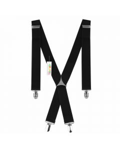 35mm Adjustable Elastic Plain Unisex Mens Braces Suspenders Heavy Duty Trouser