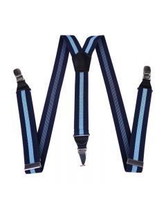 25mm Wide Heavy Duty Suspenders Adjustable Unisex Trousers - Black D05