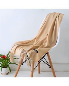 Ladies Cashmere Scarf Cashmere Wool Shawl Soft Large Thick Warm Winter Wrap - Khaki