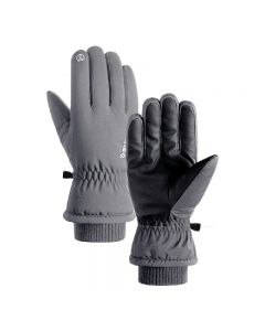 Winter Warm Gloves Windproof Anti-slip Thermal Touch Screen Gloves - L Grey