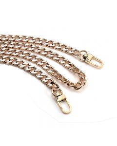 Bag Metal Flat Chain Replacement Strap for Handbag Purse - Gold