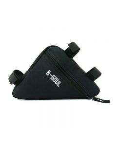 Cycling Bike Front Tube Frame Bag Waterproof Triangle Bicycle Pouch Bag - Black