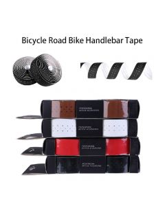 Handlebar Tape Bike Bicycle Road Sports Cork Grip Wrap Ribbon Tape and Bar Plug Handlebar Tape - Black