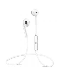 Sports Headphones Bluetooth 4.1 Earbuds with Mic Sport Stereo Headset Earphones - White