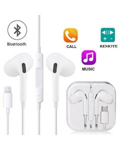 Lightning iPhone Earphones Bluetooth Wired for Apple iPhone with Mic and Volume