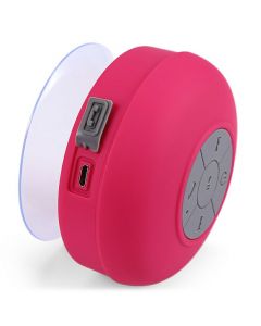 Waterproof Mini Portable Hands-free Bluetooth Speaker with Sucker - Red
