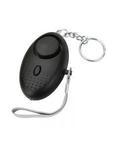 130db Personal Panic Rape Alarm Keyring Loud Sound Safety Security - Black