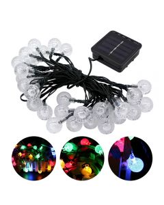 6.5M 30 LED Bubble Ball Shaped Solar Powered Christmas LED String Lights - Colorful