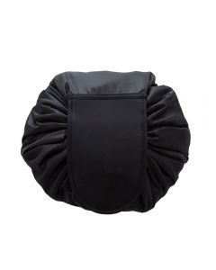 Portable Makeup Drawstring Bags Storage Travel Pouch Cosmetic Bag - Black