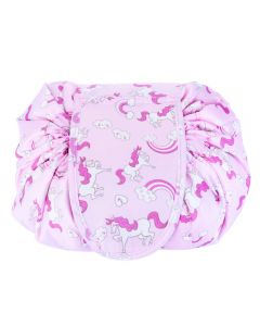Portable Makeup Drawstring Bags Storage Travel Pouch Cosmetic Bag - Pink