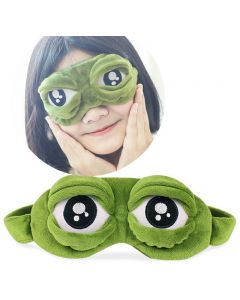 3D Cartoon Sad Frog Eye Cover Sleep Mask Travel Anime Sleeping Rest Eyeshade for and Adults