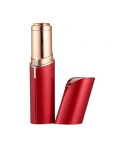 Flawlbss Facial Hair Remover Painless Mini Portable Face Hair Depilator Beauty Tool for Women Girls - Red