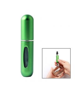 5ml Portable Mini Refillable Perfume Bottle Spray Round Tube Pump Empty Cosmetic Container Atomizer Scent Bottle for Travel - Green