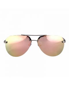 Aluminum Frame Polarized Sunglasses Mens Driving Glasses Outdoor Sports Goggles Eyewear - Pink