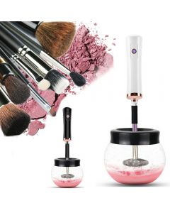 Electric Make up Brush Cleaner Dryer Set Machine Cosmetic Auto Clean Quick Dry Washing Tool Deep Clean Dries Makeup Brushes - White