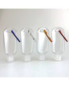 10 pcs Empty Plastic Refillable Bottle Travel 50ml Bottle with Belt Clip Hooks