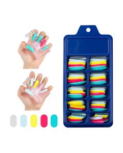 Long Fake Nails Acrylic Artificial False Nail Tips Stick on Full Nail 100 pcs - Combination B