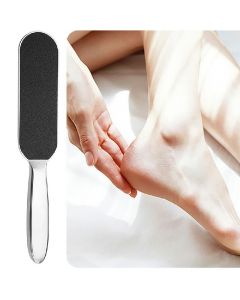 Stainless Steel Foot Files Pedicure Callus Feet Rasp Remover for Dead Skin + 12 Replacement Pads