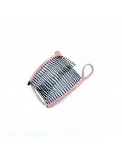 20 Tooth Vintage Banana Hair Clip Stretchable Comb - Pink