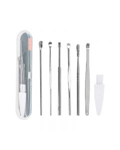 7 Piece Ear Wax Removal Kit Ear Canal Safe Cleaning Tools Stainless Steel Set