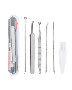 6 pcs Pimple Popper Tool Blackhead Remover Kit Extractor Comedone Acne Spot