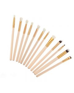 12 Pcs Pro Makeup Brush Set Kit Cosmetic Eye Shadow Brushes Set - White