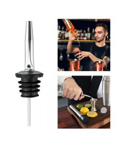 5 pcs Stainless Steel Liquor Spirit Pourer Free Flow Spout Stopper
