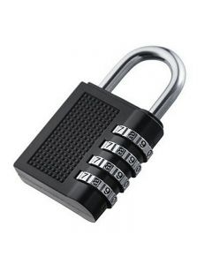 4 Digit Number Combination Padlock Travel Luggage Code Lock - Black
