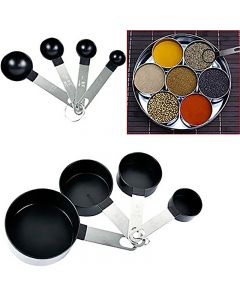 8Pcs Stainless Steel Measuring Cups Spoons Teaspoon Kitchen Cooking Tool