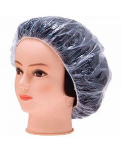 1PCS Elastic Clear Bathing Hair Care Protector Hat Disposable Shower Cap - Transparent