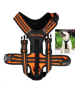 Pet Control Harness for Dog Easy Soft Walking Collar Vest Size S - Orange