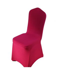 Full Cover Elastic Chair Cover Hotel Weddings Party Christmas Banquet Dining Office Chair Cover - Wine Red