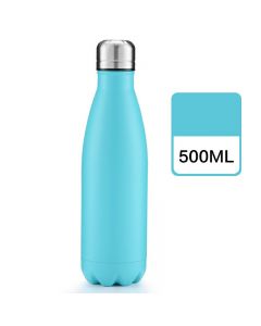500ml Double Wall Stainless Steel Water Thermos Vacuum Insulated Water Bottle - Matte Light Blue