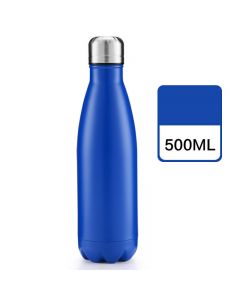500ml Double Wall Stainless Steel Water Thermos Vacuum Insulated Water Bottle - Matte Deep Blue