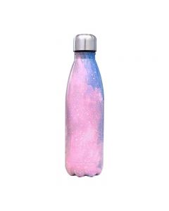 500ML Portable Stainless Steel Water Flask Starry Sky Pattern Double Wall Vacuum Insulated Bottle - Pink Star