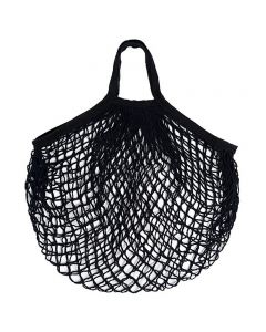 Reusable Mesh Net Turtle Bag Braided Shopping Fruit Storage Handbag Totes - Black