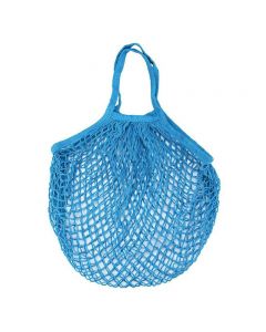 Reusable Mesh Net Turtle Bag Braided Shopping Fruit Storage Handbag Totes - Blue