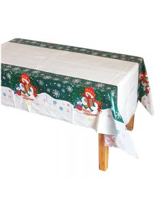 Disposable Christmas Themed Table Cloths Xmas Party Table Cover Home Decoration - Christmas 6
