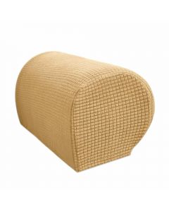 1 Pair of Polar Fleece Removable Sofa Armrest Cover Armchair Couch Chair Arm Protector - Beige